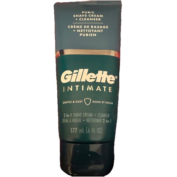 NEWGillette Intimate 2 in 1 Pubic Shave Cream + Cleanser Gentle Formula 6 Fl Oz - Picture 1 of 4